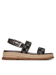DKNY Espadryle Bernae K1598945 Czarny. Czarne sandały damskie DKNY, bez wzorów, z materiału, bez obcasa, bez zapięcia. Za 359.99 zł.