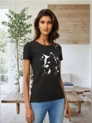Koszulka - czarny. Czarne t-shirty damskie Sinsay, l, bez wzorów, z bawełny, bez kołnierzyka. W wyprzedaży za 4.99 zł.