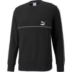 Bluza męska Puma Crew. Czarne bluzki z długim rękawem męskie Puma, m, bez wzorów, z bawełny, bez kaptura, na fitness i siłownię. Za 290.00 zł.