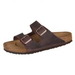 Klapki męskie Birkenstock Arizona Habana Naturleder. Brązowe klapki męskie Birkenstock, z materiału. Za 399.00 zł.