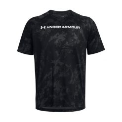 Koszulka Under Armour Tech™ ABC Camo. Białe koszulki sportowe męskie Under Armour, bez wzorów, z materiału, bez kołnierzyka, bez ramiączek, na fitness i siłownię. Za 267.00 zł.