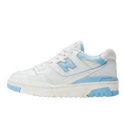Buty do chodzenia dla dorosłych New Balance 550 UNC White Dusk Blue. Białe obuwie sportowe damskie New Balance, bez wzorów, z materiału, trekkingowe. Za 932.00 zł.