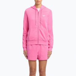 Bluza damska Under Armour Rival Fleece Piped HZ Hoodie. Czerwone bluzy damskie Reebok, bez wzorów, bez kaptura. Za 179.99 zł.