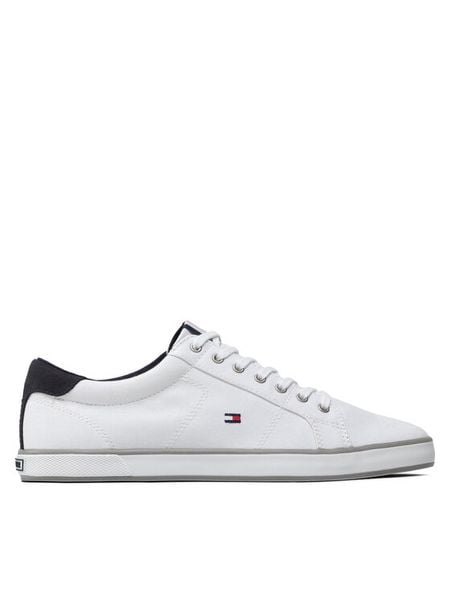 Tommy Hilfiger Tenisówki Harlow 1D FM0FM00596 Biały. Białe trampki męskie Tommy Hilfiger, bez wzorów, z materiału, bez zapięcia. Za 189.99 zł.