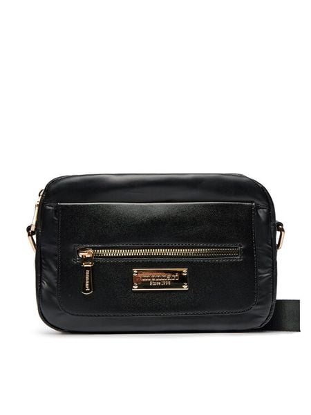 Monnari Torebka BAG1020-M20 Czarny. Czarne listonoszki damskie Monnari, bez wzorów, z materiału, bez dodatków. Za 199.99 zł.