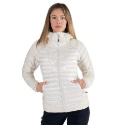 Kurtka puchowa damska Columbia Labyrinth Loop Hooded. Białe kurtki sportowe damskie Columbia, xs, bez wzorów, z puchu, bez kaptura, trekkingowe. Za 449.99 zł.