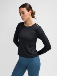 Koszulka damska Hummel Mt Aura Mesh. Czarne koszulki sportowe damskie Hummel, l, bez wzorów, z elastanu, sportowe, bez kołnierzyka. Za 197.00 zł.
