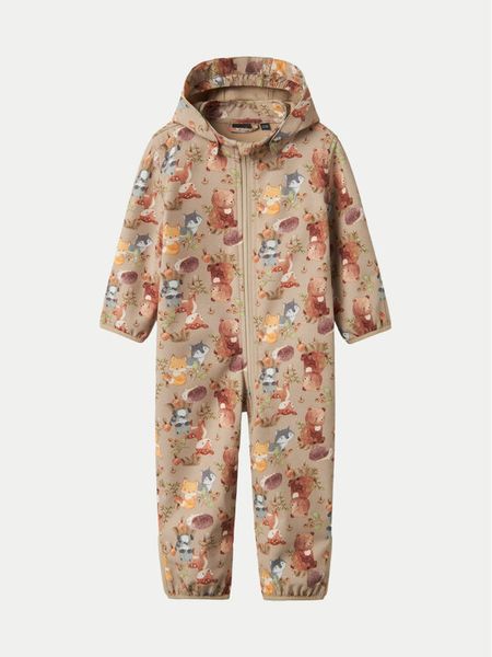 NAME IT Kombinezon softshell Alfa 13232337 Beżowy Regular Fit. Brązowe buty zimowe dziewczęce Name it, bez wzorów, z softshellu, bez zapięcia. Za 119.99 zł.