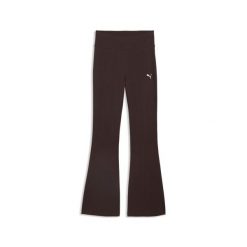 Damskie rozkloszowane legginsy Essentials z wysokim stanem PUMA. Brązowe legginsy damskie Puma, l, bez wzorów, z bawełny. Za 129.00 zł.