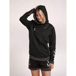 Damska bluza z kapturem Hummel hmlLEAD poly. Czarne bluzy sportowe damskie Hummel, bez wzorów, do biegania. W wyprzedaży za 167.00 zł.