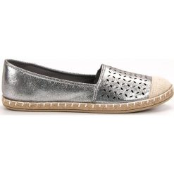 New Tlck szare Brokatowe Espadryle. Szare espadryle damskie NEW TLCK, na lato, bez wzorów, bez obcasa, bez zapięcia. W wyprzedaży za 69.00 zł.