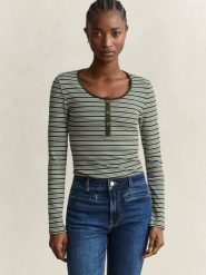 Gant koszulka z długim rękawem Kobiety wiskoza zielony, XXL. Zielone t-shirty damskie GANT, uniwersalny, bez wzorów, z wiskozy, bez kołnierzyka. Za 499.95 zł.