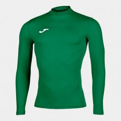 Podkoszulka do piłki nożnej dla dorosłych Joma Brama Academy z długim rękawem. Zielone koszulki sportowe męskie Joma, l, bez wzorów, bez kołnierzyka, bez ramiączek, do piłki nożnej. Za 69.99 zł.
