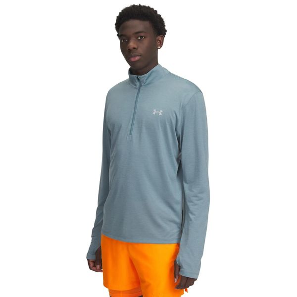 Bluza rozpinana z zamkiem 1/4 Under Armour UA Launch. Niebieskie bluzy męskie Under Armour, l, bez wzorów, z materiału, bez kaptura, na fitness i siłownię. Za 276.50 zł.