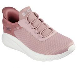 Buty do chodzenia damskie Skechers Bobs Squad Chaos. Czerwone obuwie sportowe damskie Skechers, bez wzorów, z dzianiny, trekkingowe. Za 322.50 zł.