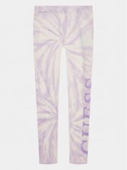 Guess Legginsy J3YB02 J1313 Kolorowy Slim Fit. Legginsy dla dziewczynek Guess, z aplikacjami, z bawełny. Za 89.99 zł.