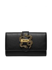 Just Cavalli Portfel 80RA5PA5 ZSA89 Czarny. Czarne portfele damskie Just Cavalli, bez wzorów, ze skóry. Za 365.99 zł.