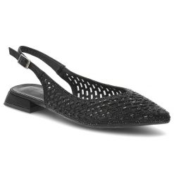 Sandały damskie S.Barski, cholewka ze skóry ekologicznej zapinane na sprzączkę, czarne, SR61-0105. Czarne klapki damskie S.BARSKI, bez wzorów, ze skóry ekologicznej, bez obcasa. Za 199.00 zł.