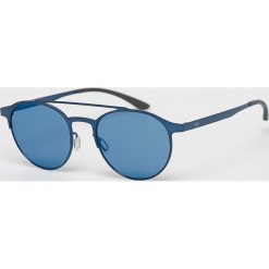 Adidas Originals - Okulary AOM003. Niebieskie okulary przeciwsłoneczne męskie adidas Originals, okrągłe. W wyprzedaży za 149.90 zł.