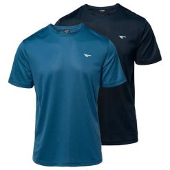 T-shirt Męski Trening Jodin 2pak. Niebieskie koszulki sportowe męskie Hi-tec, m, bez wzorów, sportowe, bez kołnierzyka. Za 87.99 zł.