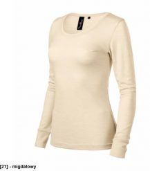 Merino Rise LS - ADLER - Merino Rise LS - Koszulka damska, 190 g/m2, 100 % merino wełna - migdałowy L. T-shirty damskie Malfini, l, bez wzorów, z wełny, bez kołnierzyka. Za 354.02 zł.