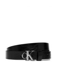 Calvin Klein Pasek Ck Buckle Glossy Strap 25M LV04F7122G Czarny. Czarne paski damskie Calvin Klein, bez wzorów, ze skóry. Za 249.99 zł.