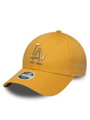 New Era Czapka z daszkiem LA Dodgers Metallic Yellow 9FORTY 60667386 Żółty. Żółte czapki i kapelusze damskie New Era, bez wzorów, z bawełny. Za 99.99 zł.