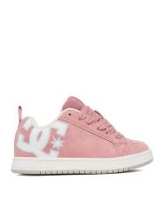 DC Sneakersy CEO-V5-10116K Różowy. Czerwone buty sportowe dziewczęce DC, bez wzorów, ze skóry, bez zapięcia. Za 199.99 zł.