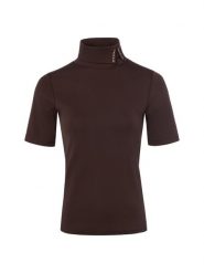 Marc Cain Koszulka Kobiety Bawełna brązowy, 36. Brązowe t-shirty damskie Marc Cain, bez wzorów, z bawełny, sportowe, bez kołnierzyka. Za 749.95 zł.