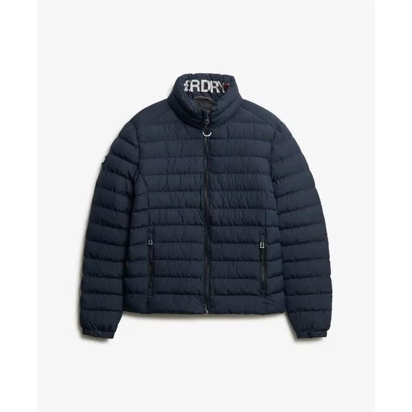 Kurtka puchowa Superdry Fuji Printed. Niebieskie kurtki męskie Superdry., xl, z aplikacjami, z puchu, sportowe, bez kaptura. Za 510.40 zł.