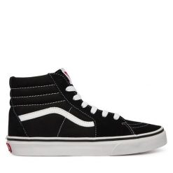 Sneakersy Vans. Czarne trampki i tenisówki chłopięce Vans, bez wzorów, bez zapięcia. Za 299.99 zł.