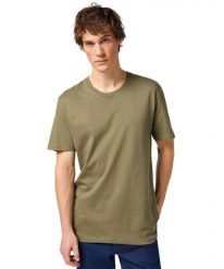 MESKA KOSZULKA WRANGLER 2 PACK TEE DUSTY OLIVE 112321466. Zielone t-shirty męskie Wrangler, m, bez wzorów, bez kołnierzyka. Za 129.99 zł.