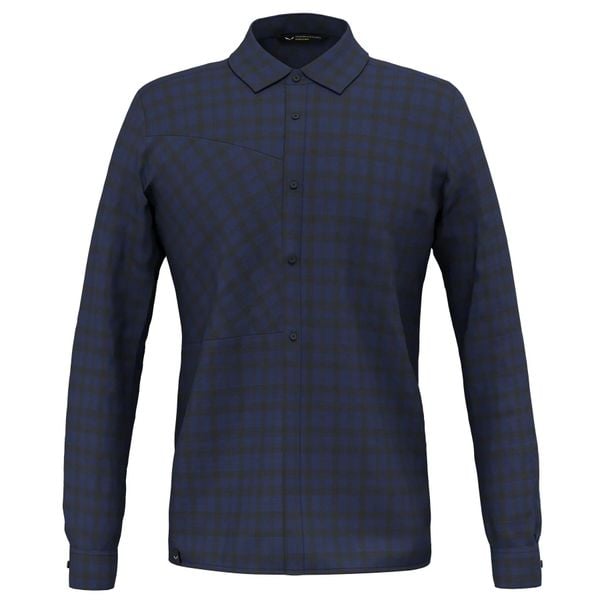 Koszula męska Salewa FENES FLANNEL 5PL. Niebieskie koszule męskie Salewa, m, bez wzorów, z bawełny, eleganckie, bez kołnierzyka, bez ramiączek. Za 372.96 zł.