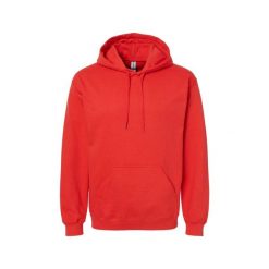 Bluza Z Kapturem Dla Dorosłych Unisex Softstyle Fleece Midweight. Czerwone bluzy męskie Gildan, m, bez wzorów, z kapturem. Za 112.99 zł.
