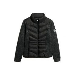 Kurtka hybrydowa dzianinowa damska Superdry Storm. Czarne kurtki damskie Superdry., l, z aplikacjami, z dzianiny, bez kaptura. Za 441.40 zł.