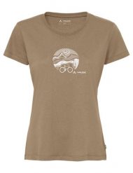 Koszulka damska T-Shirt V. Brązowe koszulki sportowe damskie Vaude, s, bez wzorów, z bawełny, bez kołnierzyka, bez ramiączek, na fitness i siłownię. Za 189.00 zł.