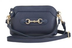Listonoszka skórzana BARBERINI'S 967-4 granatowy. Niebieskie torebki shopper damskie Barberinis, z aplikacjami, ze skóry, eleganckie, małe, bez dodatków. Za 189.99 zł.