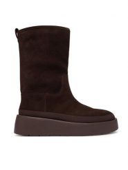 Calvin Klein Śniegowce Flatform Mid Boot Suede Wl HW0HW03181 Brązowy. Brązowe śniegowce i trapery damskie Calvin Klein, ze skóry. Za 749.99 zł.
