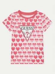 Guess T-Shirt K5RI15 K6YW4 Kolorowy Regular Fit. T-shirty i topy dla dziewczynek Guess, z aplikacjami, z bawełny, bez ramiączek. Za 69.99 zł.