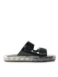 Tory Burch Klapki Buckle Bubble Jelly 149718 Czarny. Czarne klapki damskie Tory Burch, bez wzorów, z tworzywa sztucznego, bez obcasa. W wyprzedaży za 939.99 zł.