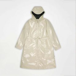 Kurtka RAINS A LINE LONGER W JACKET W3 Jasnobrązowy. Brązowe kurtki damskie Rains, xs, bez wzorów, z syntetyku, bez kaptura. Za 274.99 zł.