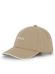 BOSS Czapka z daszkiem J53115 M Beżowy. Brązowe rękawiczki dziecięce Boss, bez wzorów, z bawełny. Za 159.99 zł.