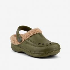Buty zimowe dziecięce Coqui. Zielone buty zimowe chłopięce Coqui, bez wzorów, bez zapięcia. Za 149.99 zł.