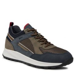Sneakersy Geox. Niebieskie trampki i tenisówki chłopięce Geox, bez wzorów, bez zapięcia. Za 249.99 zł.