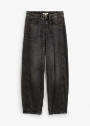 Jeansy o kroju balloon, mid waist, z bardzo miękkiego materiału. Niebieskie jeansy damskie bonprix. Za 154.99 zł.