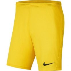 Męskie Spodenki Dry Park III. Żółte krótkie spodenki sportowe męskie Nike, m, bez wzorów, trekkingowe. Za 102.99 zł.