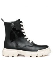 Geox Kozaki J Junette Girl J36HVG 000BC C9B1P S Czarny. Czarne buty zimowe dziewczęce Geox, bez wzorów, ze skóry, bez zapięcia. Za 429.99 zł.