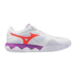 Damskie buty do tenisa Mizuno Wave Enforce Tour 2 CC. Białe obuwie sportowe damskie Mizuno, bez wzorów, na fitness i siłownię, mizuno wave. Za 708.00 zł.