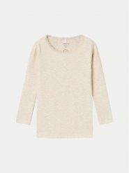 NAME IT Bluzka 13198042 Beżowy Regular Fit. Brązowe t-shirty i topy dla dziewczynek Name it, bez wzorów, z bawełny, bez ramiączek. Za 59.99 zł.