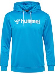 Bluza z kapturem Hummel Logo. Niebieskie bluzy damskie Hummel, na jesień, m, bez wzorów, z materiału, z kapturem. Za 236.00 zł.